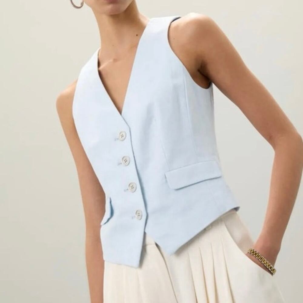Michael Kors blue vest jacket Size 4